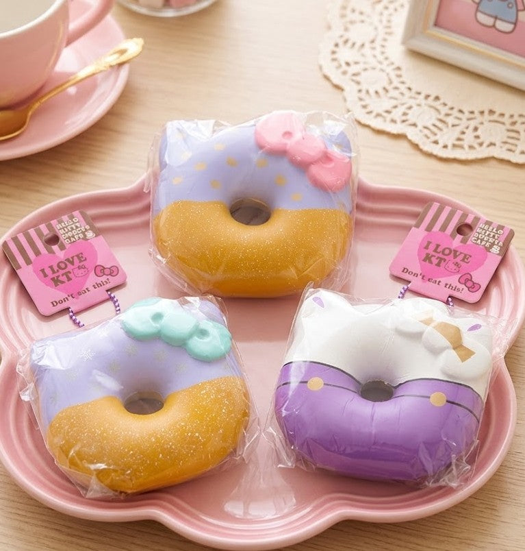 RARE vintage Snowy x Sanrio Hello Kitty Donuts squishy