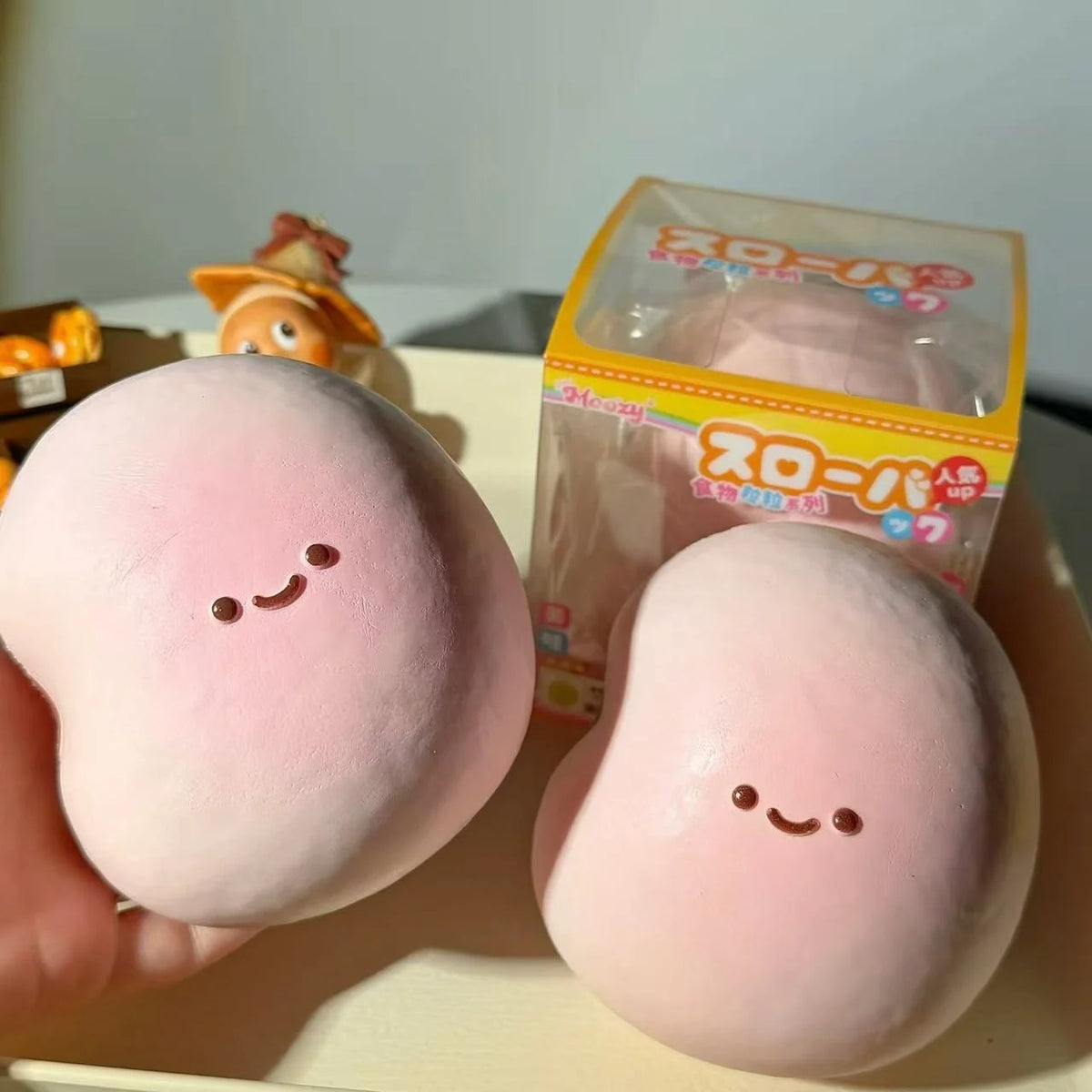 Moozy Large Pink Bean Squishy